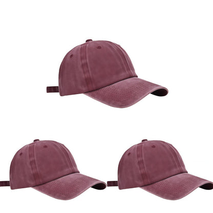 RAKUGEN キャップ 野球帽 3個セット｜深め・つば長 綿100% UVカット 紫外線対策 洗える 男女兼用