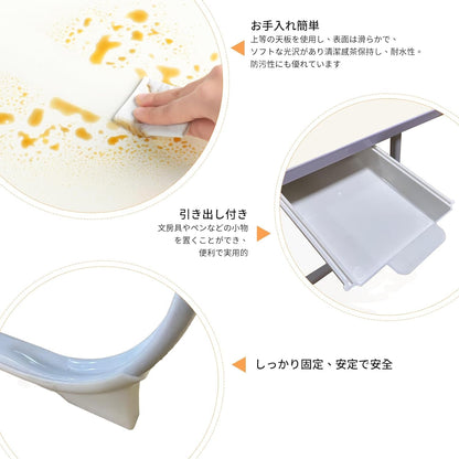 RAKUGEN 折りたたみ ローテーブル 引き出し＆タブレット溝付き｜40×60cm 木製 コンパクト 一人暮らし ベッド・座卓対応