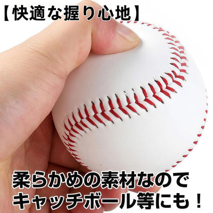 RAKUGEN 硬式野球ボール キャッチボール グローブ野球ボール トスバッティング ティーバッティング ゴロ捕球 高い耐久性 PVC+木屑芯素材 野