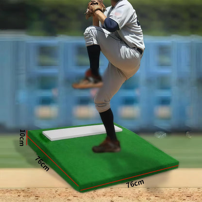 RAKUGEN 野球投手マウント 野球ピッチャーマウンド ポータブルピッチングマウンド スロープ設計 人工芝付き 持ち手付き ピッチング補助 滑り止め