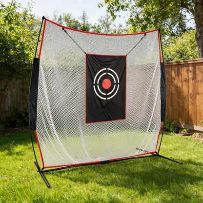 RAKUGEN ゴルフネット:室内屋外練習用ネット 初心者プロ兼用 トレーニング器具 2.1x2.1mコンパクトサイズ 耐候性UV加工 ターゲット収納