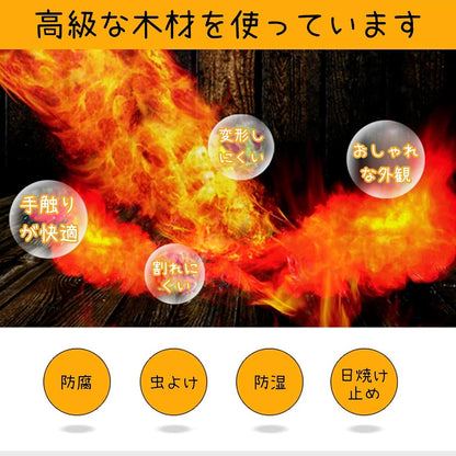 RAKUGEN 木製3段 フラワースタンド 屋外・室内対応 観葉植物用 プランタースタンド 植木鉢スタンド 花台 鉢スタンド 植木鉢台 鉢置き台 おし