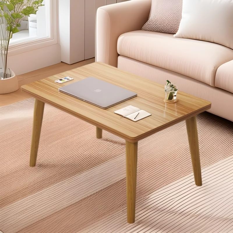 RAKUGEN ローテーブル 木製 取り外し可能 ナチュラル 60×40×40cm 北欧スタイル センターテーブル コンパクト リビング 一人暮らし