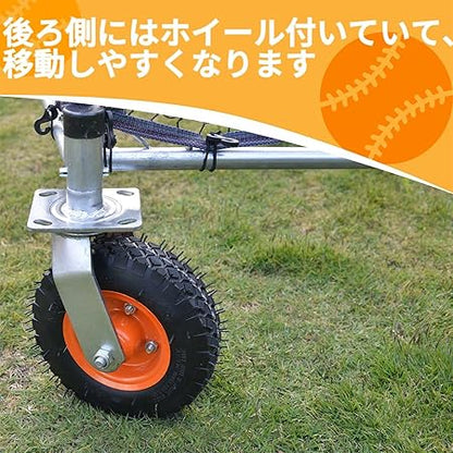 野球バッティングケージ 3x2.5x5ｍ ホイール付き